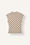 Slim Fit Polka Dot Half Turtleneck Tulle T-Shirt I8182Ax26Au - 2