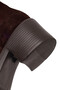 Women's Brown Zippered Thick Heeled Suede Leather Boots Wf220006Ds - 8