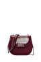 Women's Burgundy Chain Strap Printed Shoulder Bag Wb500001Sk