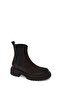 Women's Anthracite Thick Soled Suede Leather Chelsea Boots Wf170033Ds - 7