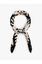 Geometric Patterned Pleated Square Satin Scarf Bandana