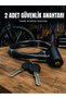 12 mm Steel Cable Bike Lock 80 cm Security Lock with Key Pvc Coated Scooter and Electric