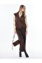 High Collar Suede Vest Chocolate - 2