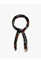 Bird Patterned Satin Square Scarf Bandana