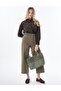 Belt Detailed Non Denim Trousers Khaki