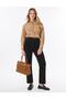 Straight Leg Velvet Trousers Black