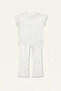 Floral Ribbed 2-Piece Ecru Set for Baby Girl I0771A526Au - 4