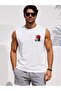 Printed Men's Cotton Crew Neck Training Athlete Tank Top Sleeveless T-Shirt