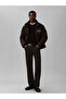 Men's Long Sleeve Crew Neck Printed Pattern Cotton Black Sweatshirt - 2