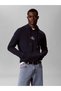 Men's Regular Cut High Cotton Content Hooded Long Sleeve Navy Blue Sweatshirt