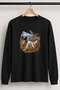 Outdoor Hunting Hunting English Setter English Pointing Dog Printed Crew Neck Men's Long Sleeve 24/1 T-Shirt - 2