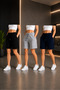 3 Pieces of Women's Shorts (Black-Grey-Navy Blue) Modern Cut Stylish and Comfortable Seasonal - 2