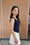 Women's Draped Blouse with Accessory Detail - 3