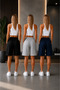 3 Pieces of Women's Shorts Compatible with Daily Outfits (Black-Grey-Navy Blue) - 4