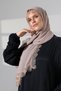 Mevlüt Veil with Demor Lace and Needle Embroidery, Dowry Veil, Prayer Headscarf, Mink - 5