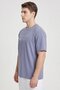 Men Relaxed Fit Short Sleeve Training T-Shirt, Light Violet - 3