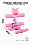 Sit-Up Exercise Bar with 3 Strong Suction Cups and Resistance Ropes, Adjustable Home Workout Equipment for Abs, Core and Leg Training (pink) - 6