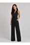 Polka Dot Halter Neck Belted Wide Leg Women's Jumpsuit - 4