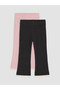 Ozmarka New Season Black Girls' Spanish Style Leggings 2-Piece Set
