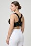 Women Fitted Padded Training Sports Bra, Black - 3