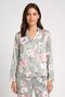 Women 2 Pcs Floral Print Long Sleeve Pajama Top And Pants Set, Multicolor - 2