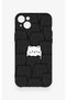 Many Cats Patterned Silicone Case Compatible with iPhone 14 Plus/15 Plus - 2