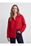Özmarka New Season Red Oversize Poplin Women's Shirt