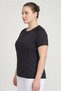 Women Sportswear Fit Short Sleeve Running T-Shirt, Black - 3