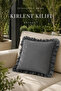 1 Piece Anthracite Ruffled Decorative Throw Pillow Cover 100% Cotton 45X45 cm