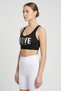 Women Tight Fit Brand Logo Training Sports Bra, Black - 3