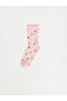 Two Mt Shop Quality Lcw Kids Pink Patterned Girls' Socks - 3