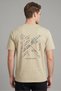 Men Sportswear Fit Short Sleeve Outdoor T-Shirt, Beige - 4