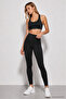 Women's Black High Waist Slimming Stretchy Leggings - 3
