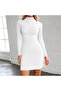 Women's White Bodycon Long sleeve Dress