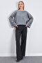 Openwork Sleeves Boat Neck Wide Sleeve Knitwear Sweater - 5
