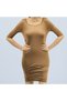 Women's Brown Bodycon Dress - 3