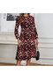 Women's Multicolor Abstract A-line Midi Dress - 4