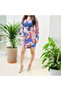 Women's Pink Floral Wrap Long sleeve Dress - 3
