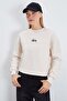 3 Thread Signature Embroidered Oversize Sweatshirt with Stopper - 3