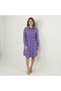 Women's Purple Floral Shirt dress Midi Dress - 2
