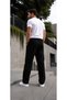 Black Men's Baggy Sweatpants Oversize Loose Fit Comfortable Fit Casual Sports Trousers - 3
