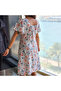 Women's White Floral Dress - 2