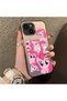 حافظة لهاتف آيفون 15 متوافقة مع Pinkie Pie متعددة الوجوهات ومطبوعة بطباعة متعددة الوجوهات، مصنوعة من الأكريليك الصلب مع إطار من السيليكون الناعم - 3