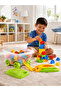 55-Piece Kids Building Blocks Set with Wheeled Storage Trolley, Pull Handle and Removable Lid, Colourful Construction Bricks and Vehicle Pieces - 6