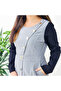 Women's Gray Black Long sleeve Dress - 4