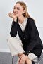 V-Neck Cardigan with Sleeve Button Detail - 3