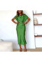 Women's Green Midi Dress - 3