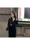 Women's Black Bodycon Midi Dress - 2