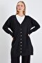 Jacquard V-Neck Buttoned Cardigan - 6