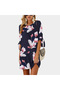 Women's Blue Floral Dress